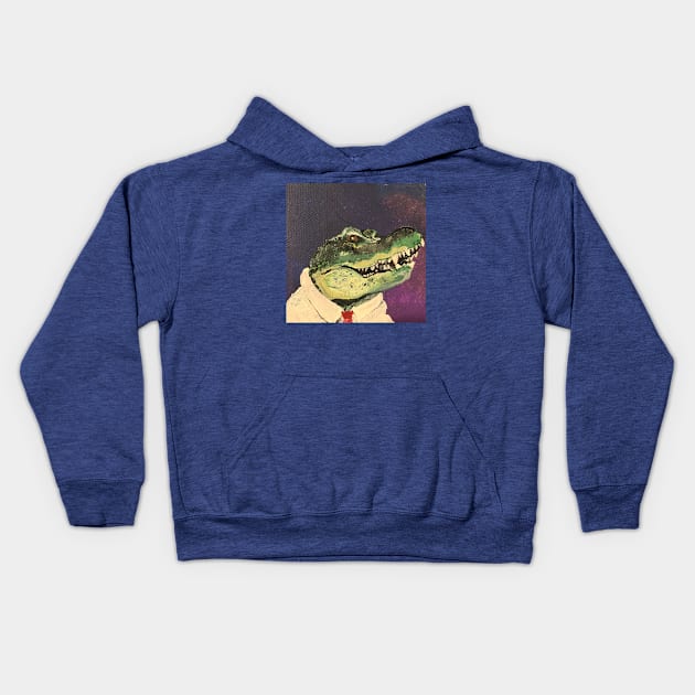 Crocodile of note Kids Hoodie by jpat6000